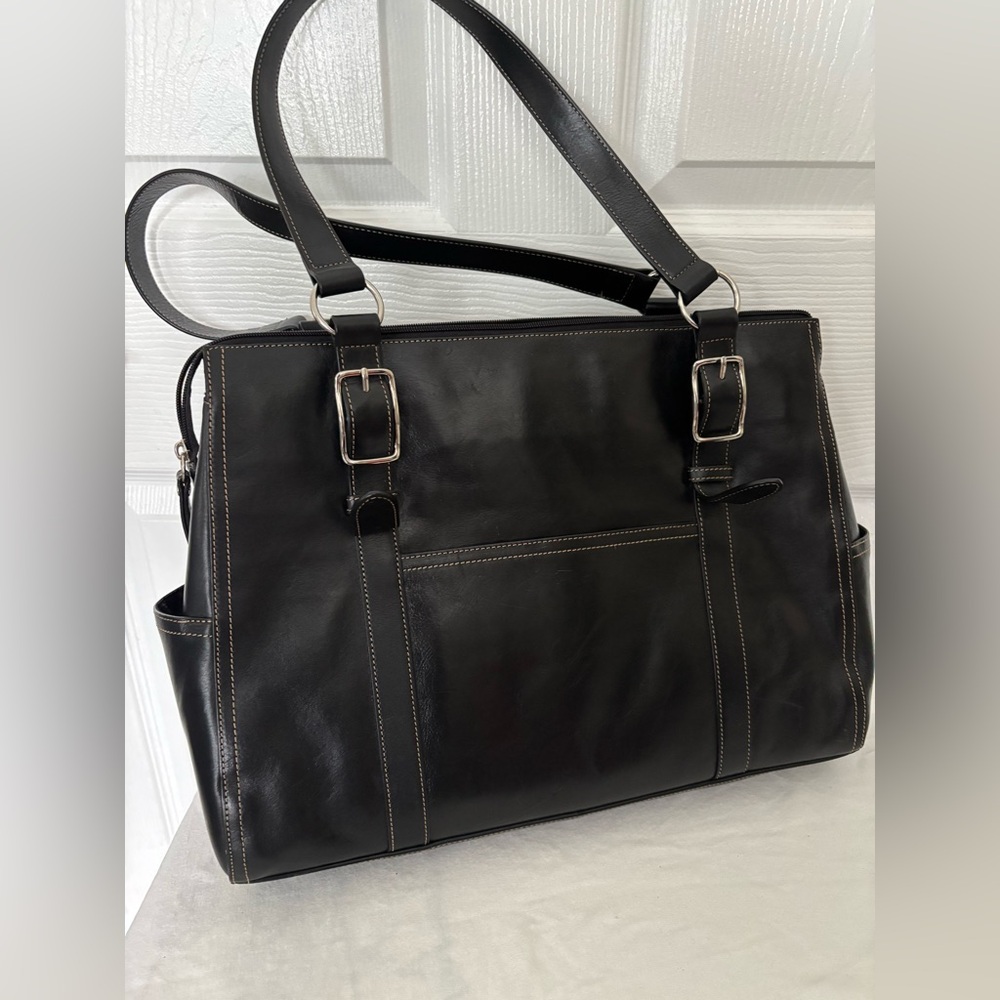 Vintage Fossil Black Leather Shoulder bag Z5082